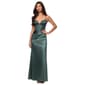 Juniors Blondie Nites Stretch Sateen Ruch Corset Maxi Dress - image 1