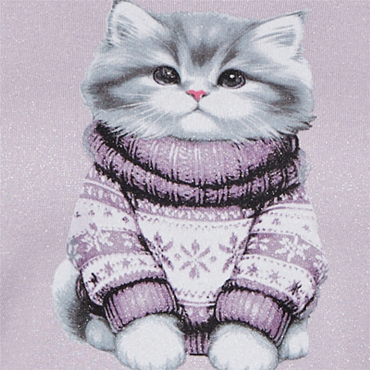 Plus Size Emaline Holiday Festivities Kitten Graphic Sweater