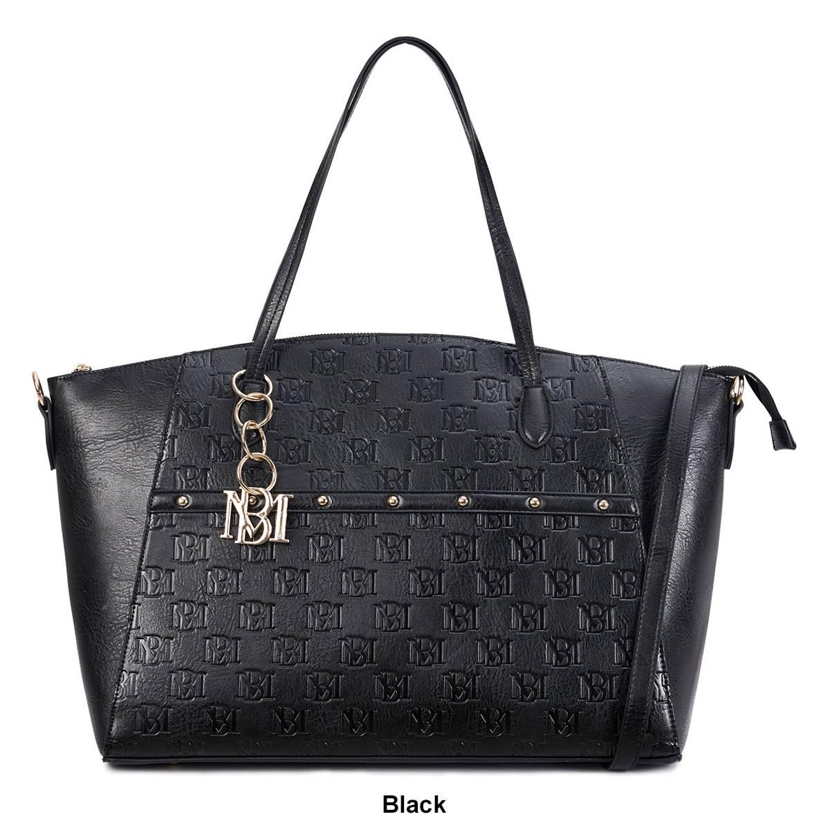 Badgley Mischka Caroline Vegan Leather Tote Weekender Travel Bag