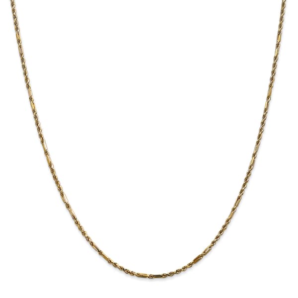 Gold Classics™ 1.8mm. 14k Diamond Cut Milano Rope Anklet