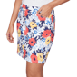 Petite Hearts of Palm Smooth Sailing Floral Pull On Skort - image 5