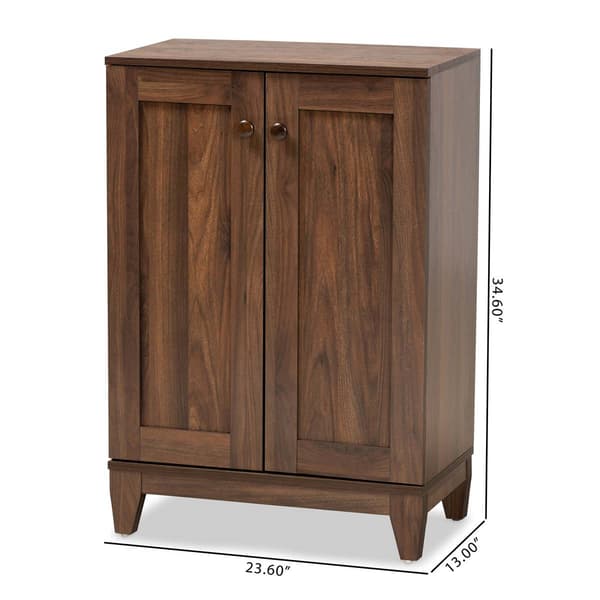 Baxton Studio Baxton Studio Nissa 2-Door Shoe Storage Cabinet