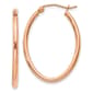 Gold Classics&#40;tm&#41; 14kt. Rose Gold Oval 33x21mm Hoop Earrings - image 1