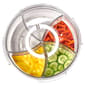 Gourmet Kitchen White Round Petition 5-Section Rotating Tray - image 2