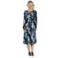 Plus Size 24/7 Comfort Apparel Navy Floral Maternity Midi Dress - image 2