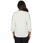 Womens Alfred Dunner Detail Driven 3/4 Sleeve Floral Blouse - image 2