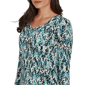 Womens Emaline Key Items Long Sleeve V Neck Abstract Tee - image 5
