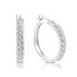 1/10ctw. Twist Click Hoop Earrings - image 1