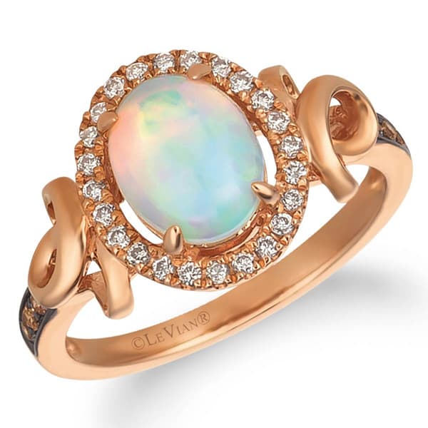 Le Vian(R) Neopolitan Opal(tm) Chocolate & Vanilla Diamonds Ring - image 