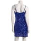 Juniors Emerald Sundae Pattern Sequin Side Ruch Sheath Dress - image 3