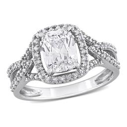 Gemstone Classics(tm) 10kt. White Gold White Sapphire Ring