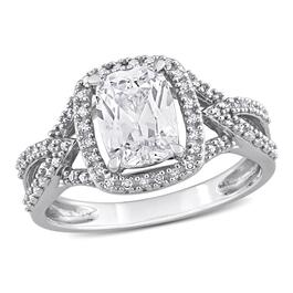 Gemstone Classics&#40;tm&#41; 10kt. White Gold White Sapphire Ring