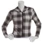 Juniors No Comment Fleece Lined Plaid Zip Up Hoodie - image 1