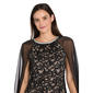 Womens R&M Richards Sequin Lace Sheer Capelet Sheath Dress - image 3