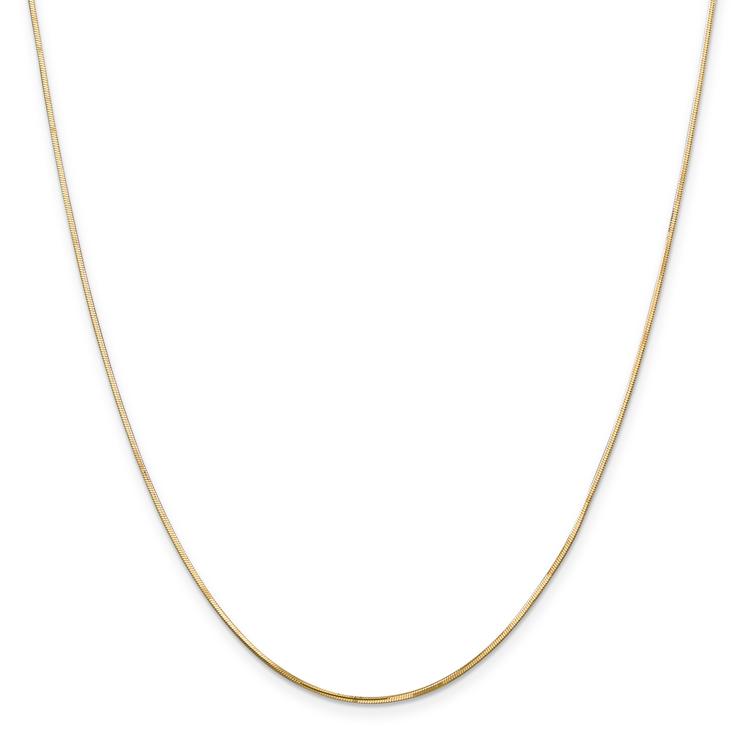 Unisex Gold Classics(tm) 1.20mm. 14k Gold Octagonal Snake Necklace
