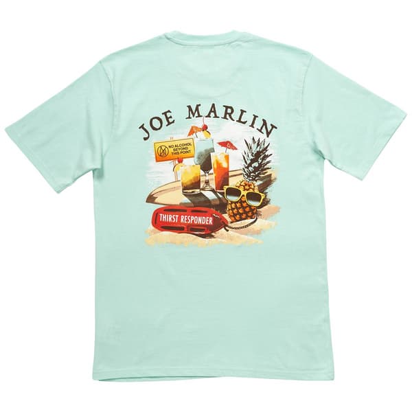 Mens Joe Marlin Thirst Responder Short Sleeve Tee - Celestial