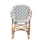 Baxton Studio Bryson French Blue & White Weaving Bistro Chair - image 5