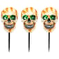 Northlight Seasonal Set of 3 Skeleton Head Pathway Markers - image 1