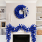 Northlight 24in. Royal Blue Pre-Lit Pine Christmas Wreath - image 3