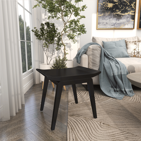 9th & Pike® Traditional Black Wood Stool