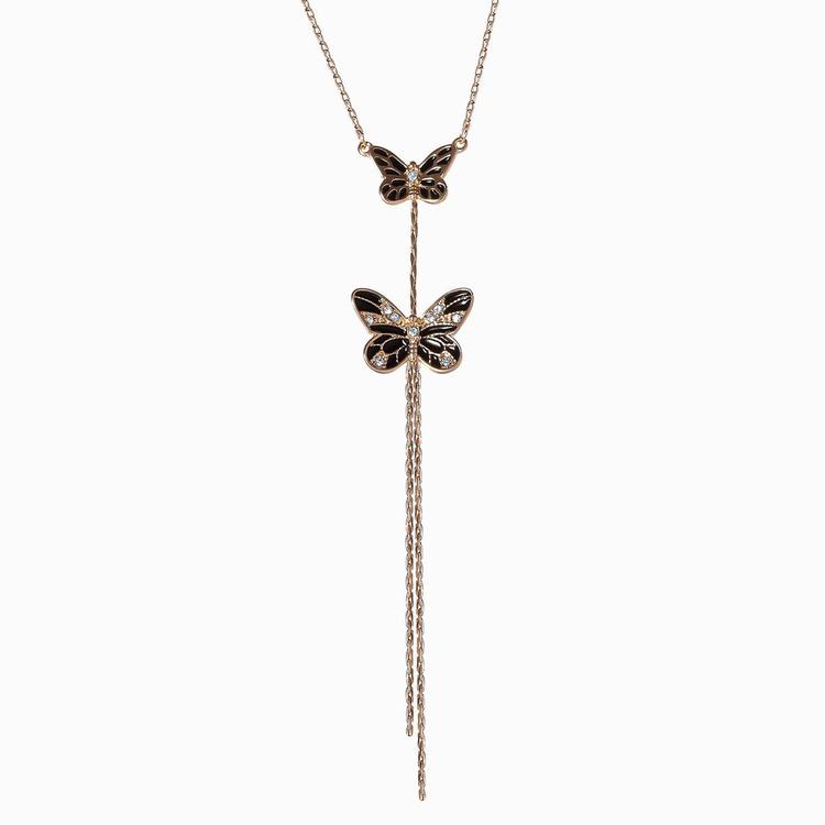 Jessica Simpson Double Butterfly Pendant Necklace