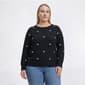 Plus Size Zac & Rachel Long Sleeve Mini Hearts Embroidery Sweater - image 2
