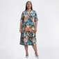 Plus Size Cocomo Roll Tab Sleeve Floral Gomez Shift Dress - image 1