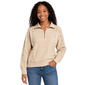 Juniors Hunter & Brown Stud Trim Quarter Zip Mock Neck Pullover - image 2