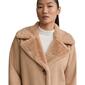 Womens NVLT Sueded Mid Length Shearling Coat w/Faux Fur Lining - image 4