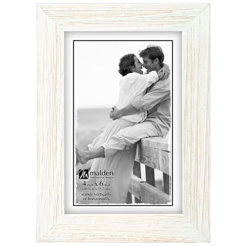 Malden White Wash Linear Frame - 4x6 - image 