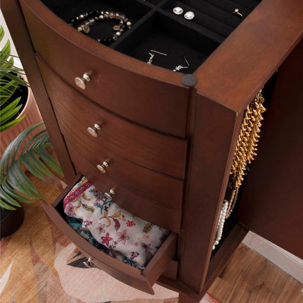 Linon Home Decor Maddie Espresso Jewelry Armoire