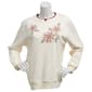 Plus Size Hasting & Smith Organza Floral Fleece Sweatshirt - image 1