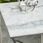 9th & Pike® Silver Marble and Stainless Steel Modern Accent Table - image 5