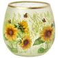 Transpac Sunflower Crackle Candle Holder - image 1