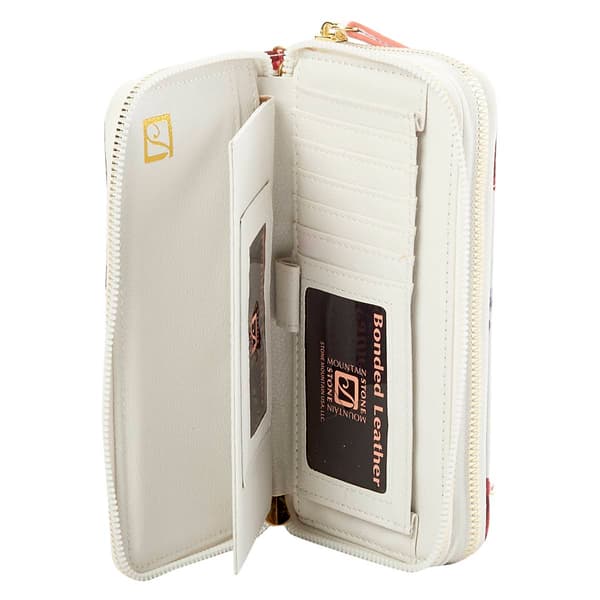 Womens Stone Mountain Rose Large Double Zip Wallet with Wristlet
