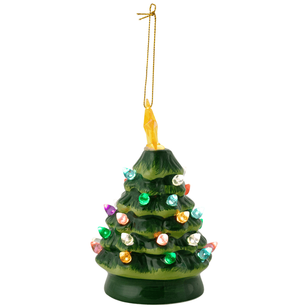 Northlight Mini LED Retro Green Christmas Tree with Star Ornament
