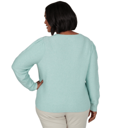 Plus Size Ruby Rd. Mythical Long Open Sleeve Cable Knit Sweater