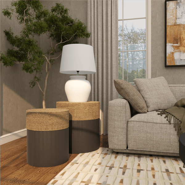 9th & Pike® Bohemian Black Wood Accent Table Set