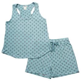 Womens Beautyrest Solid Tank & Foulard Stars Shorts Pajama Set