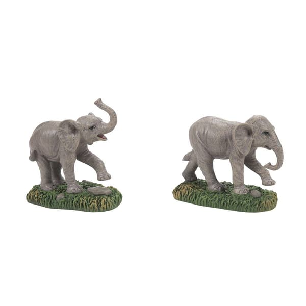Department 56 Village Accessories Elephants Decor - Set of 2 - image 