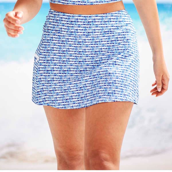 Womens Beach House Shoreline Shells Emma Swim Skort - image 