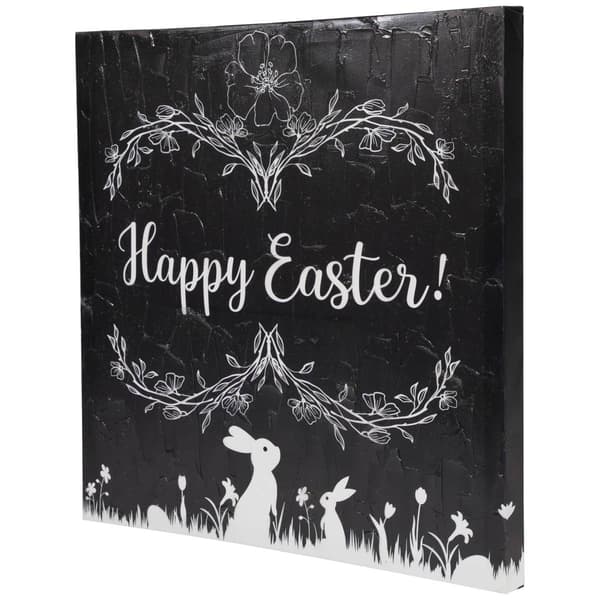 Northlight Seasonal Happy Easter Bunnies Canvas Wall Art