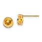Gemstone Classics(tm) Yellow Gold 5mm. November Stud Earrings - image 1