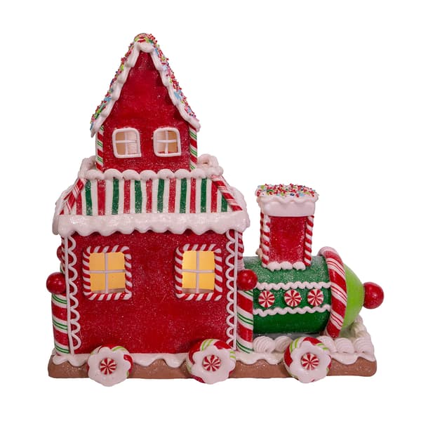 Kurt S. Adler 10.5in. LED Gingerbread Train House