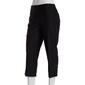 Womens Briggs Luxe Pull On Millennium Bar Detail Hem Capri Pants - image 1