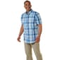 Mens Chaps Short Sleeve Stretch Button Down Shirt - Marina - image 1