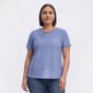 Plus Size Emily Daniels Short Sleeve Solid Texture Blouse - image 1