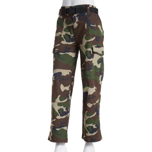 Juniors Almost Famous(tm) Camo Belted Wide Leg Cargo Pants - image 
