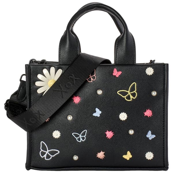Betsey Johnson Studded Box Satchel - image 