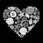 Womens LA Pop Art Sea Shells Word Art V-Neck T-Shirt - image 2